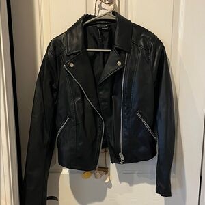 Divided Black Leather Biker Jacket